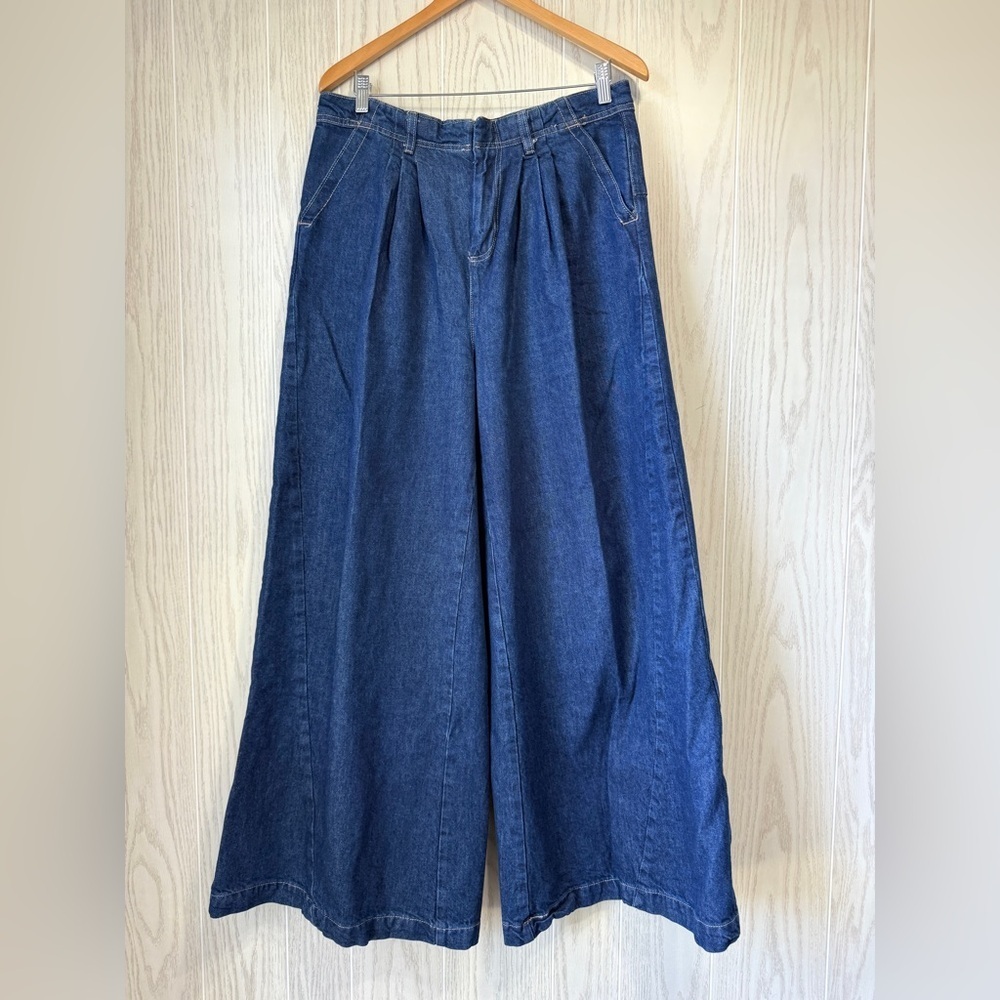 Free People Equinox Denim Trouser Ritual Blue Size 30 LNC - Picture 4 of 6